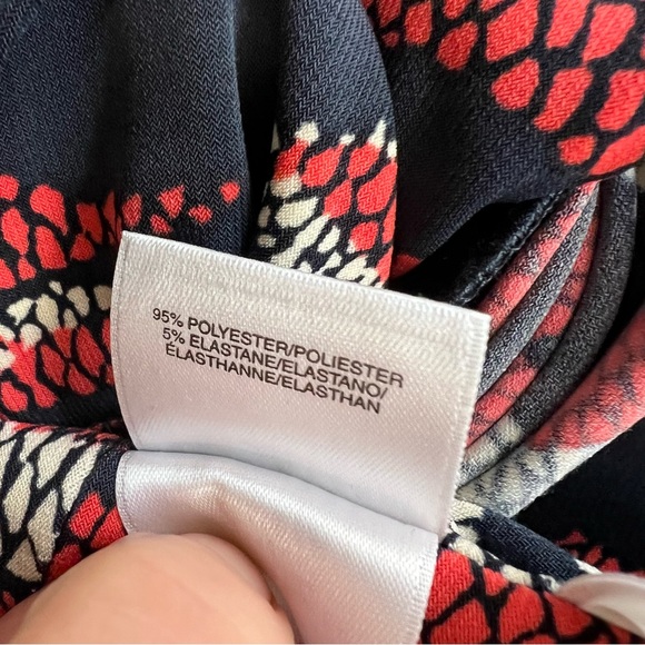 Anne Klein Reptile Zebra Stripe Wrap Bodice Gathered Skirt Sheath Dress - Picture 11 of 14